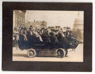 Early 1900 Photo Sightseeing Bus In Washington Dc