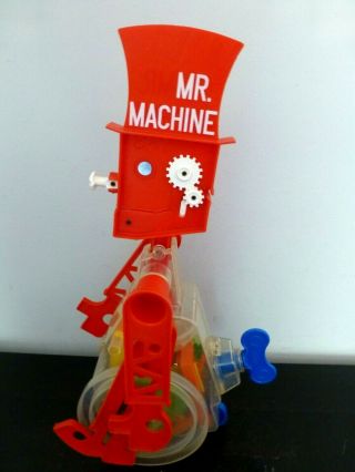 Vintage 1977 Ideal Mr.  Machine Gear Robot Wind - Up Walking Toy