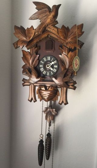 Vintage Black Forest Hubert Herr Cuckoo Clock