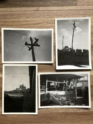 4 X China Old Photo Chinese Village Gate Wall House Workshop Yunnan Yaoloong