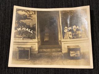 Cw Hall Boston Bread Box Grocery Store Vintage 1910s Sepia Photograph