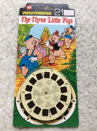 Viewmaster - The Three Little Pigs (long Pack) - 3 X Reel Set