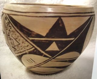 Vintage Native American Hopi Pottery Bowl Pot Signed Jay Har - V 4”x3.  5”