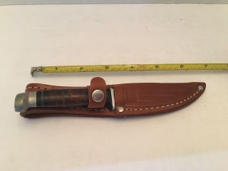 Vintage Case Xx 323 - 3 1/4 Fixed Blade Knife With Leather Sheath