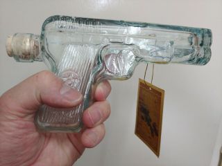 GLASS HAND MADE GUN FIGURINE. 3