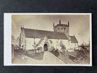 Victorian Carte De Visite Cdv: Scene: Mystery Church: Cooke: Cirencester