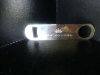 Budweiser Bottle Opener Bartender Key.  Approx.  7 " Stainless Steel