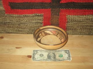 C1950 Hopi Pueblo Pot Pottery Bowl Native American Indian Clay Kachina Low$