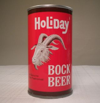 Sharp Holiday Bock Beer Can.  Holiday Brewing Co.  Potosi,  Wisconsin.