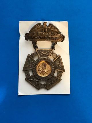 Vintage Medal Wwii Ww2 1941 Manuvers National Defenders Of U.  S.  A.  W/ Lords Pra