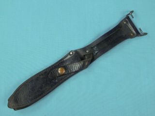 Vintage 1960 - 70 Us Early Gerber Leather Sheath Scabbard For Fighting Knife