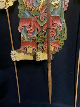 Old Vintage Indonesian Java Wayang Kulit Handmade Shadow Stick Puppet 3