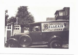 Old Photo 1928 - 1929 Ford Model A Delivery Panel Truck For Belleair Cigar Co.