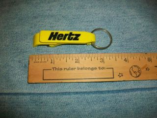 Vintage Advertising Handout Hertz Car Rental Key Chain & Bottle Opener