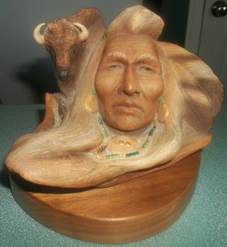 Buffalo Heart Neil J Rose Native American Art Sculpture 854/2500