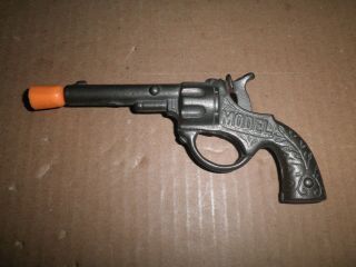 Great Old Cast Iron " Model " Toy Cap Gun Pistol C.  1890
