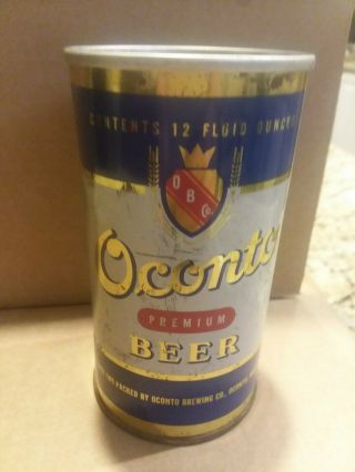 Oconto Premium 12 Oz.  Straight Steel Beer Can Pull Tab Top