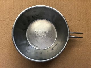 Vintage Sierra Club Embossed Stainless Steel Camping Cup