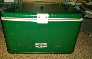 Vintage Thermos Metal Ice Chest Cooler 43 Quart Model 7750 Green
