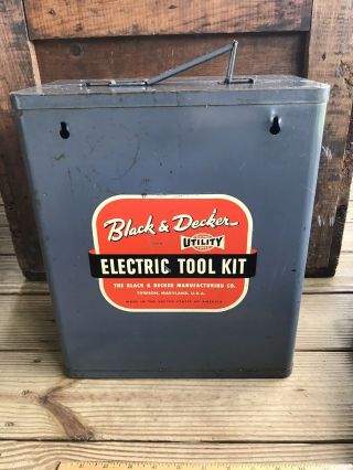 Vintage Black And Decker Home - Utility 1/4 " Metal Tool Cabinet Wall Hanger