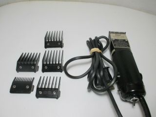 Vintage Oster Model 76 Electric Clipper With 1 - 5 Guide Comb.  Fine