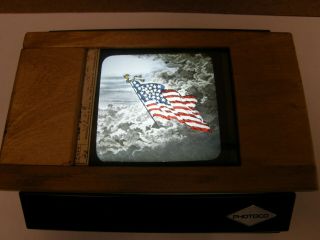 American Flag Magic Lantern Slide