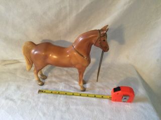 Vintage Hard Plastic Toy Horses /tan Made Usa