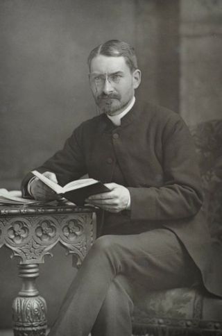 1890s Cabinet Card Portrait Photo Rev Hugh Price Hughes Welsh Clergyman Downey
