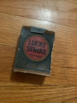 Vintage Mechanical Trick Cigarette Pack Wind Up Lucky Strike By J.  Chein & Co