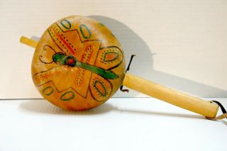 Hand Painted Native American Ceremonial Rattle