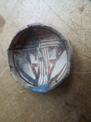 Very Old American Indian Pueblo Pottery Small Saucer Pot X Museum Piece
