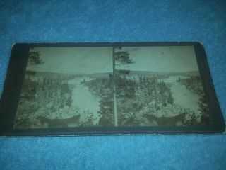 Stereoview Views Of The Dells On The St.  Croix River Wisconsin 1800 