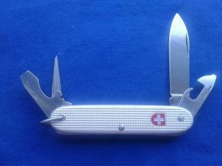 Wenger Delemont Swiss Army Knife 1996 Aluminum Alox Scales Four Tools