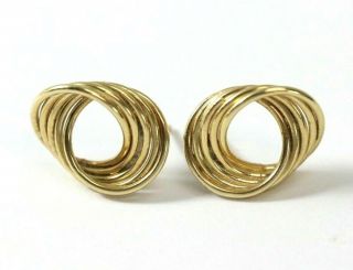 Vintage 14k Yellow Gold " Oval Swirls " Womens Earrings: 1.  7 Grams - $62 Melt/scrap