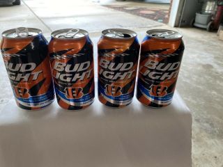 4 - Bud Light 2015 Kick - Off 12oz Beer Can Cincinnati Bengals - Top Opened /