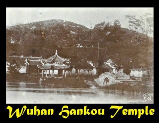 China Hankow Hankou Wuhan Temple Scene 1x Orig.  Photo 1905