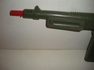 Vintage Marx Army Rat A Tat Toy Machine Gun.  All plastic.  Fine 3
