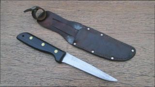 Old Vintage Herters Hand - Forged Carbon Steel Bowie/hunting Knife - Razor Sharp
