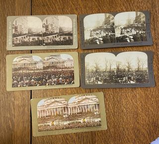 Stereoview 5 Images President Roosevelt Inaguration 1905