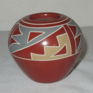 Santa Clara Pueblo Pot Pottery Native American Signed By Anita Suazo