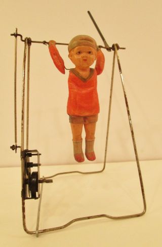 Vtg Antique Branko Of Japan Mechanical Wind - Up Celluloid Toy Boy Circus Acrobat
