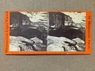 Kentucky Stereoview Mammoth Caves Bottomless Pit By Anthony 1866