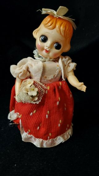 Vintage Wind Up Dancing Doll Made In Japan Celluloid & Tin 1950’s -