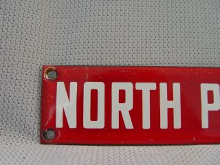 Vintage North Pole Real Ice Cream Porcelain Advertising Strip Sign 2