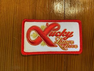 Lucky Lager Shirt Beer Patch Small Front Work Emblem Uniform