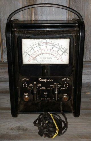 Vintage Simpson Model 303 Vacuum Tube Voltmeter