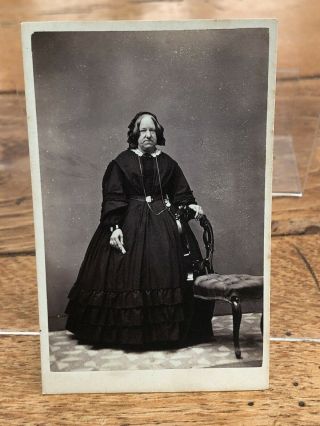 Victorian Cdv Photo.  Man Dressed As A Lady