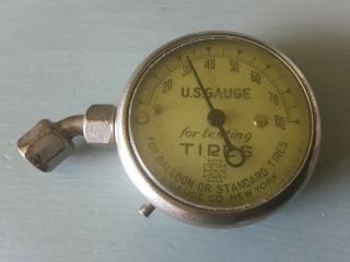 1920 ‘s - 1930s Vintage Auto Us Standard Tire Gauge Tool Ford Chevy Gm