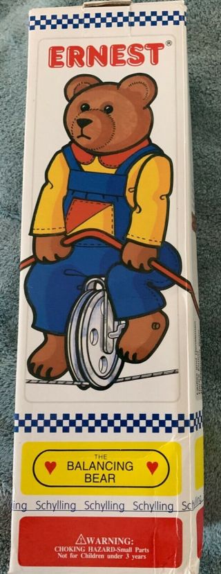 Nib Ernest The Balancing Bear Unicycle Toy Schylling 1993