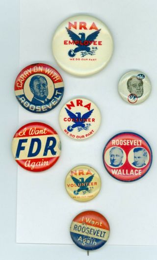 5 Vintage 1936 - 44 President Fdr 